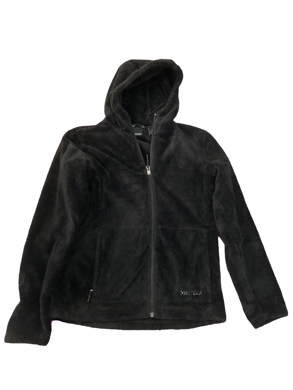 Marmot Black Hooded Fleece Jacket